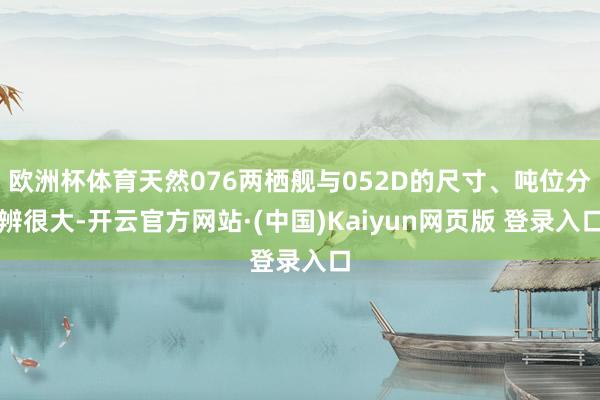 欧洲杯体育天然076两栖舰与052D的尺寸、吨位分辨很大-开云官方网站·(中国)Kaiyun网页版 登录入口