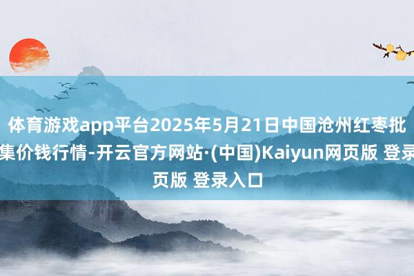 体育游戏app平台2025年5月21日中国沧州红枣批发市集价钱行情-开云官方网站·(中国)Kaiyun网页版 登录入口