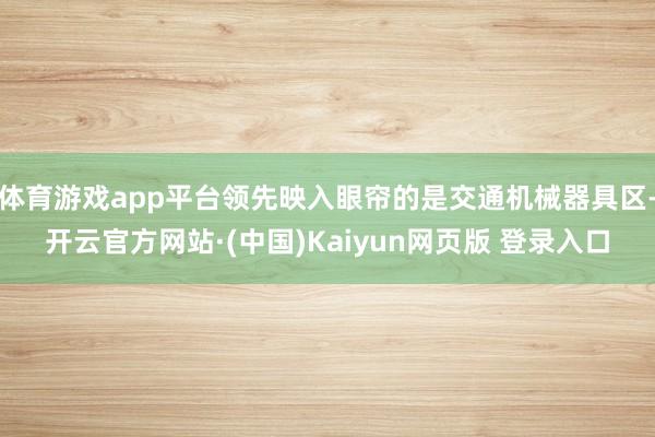 体育游戏app平台领先映入眼帘的是交通机械器具区-开云官方网站·(中国)Kaiyun网页版 登录入口