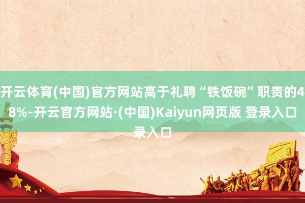 开云体育(中国)官方网站高于礼聘“铁饭碗”职责的48%-开云官方网站·(中国)Kaiyun网页版 登录入口